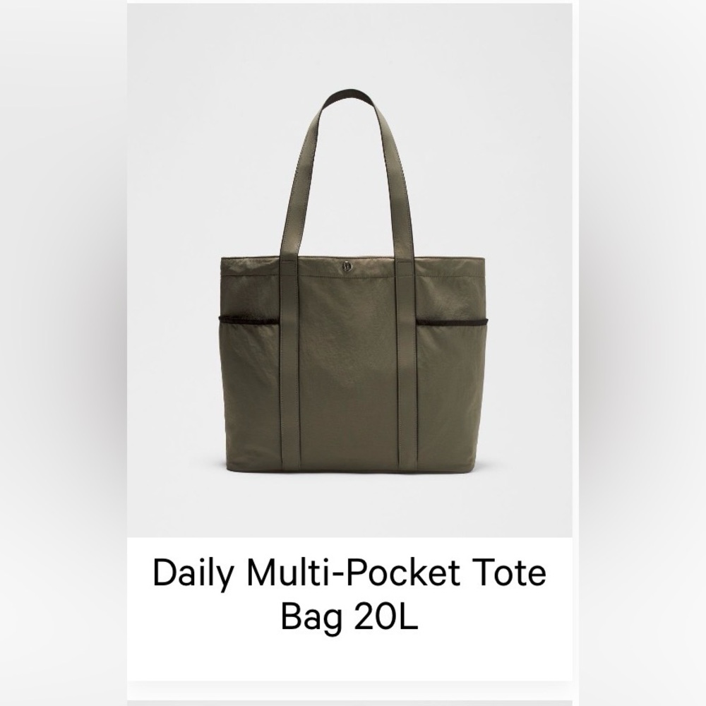 Lululemon Athletica Khaki Multi-Pocket Tote